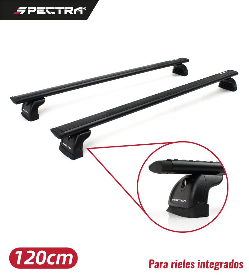 Barras para techo para riel bajo de 120cm negro