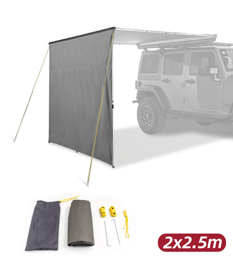 Extensión para toldo lateral de 2 x 2.5 mts (color gris)