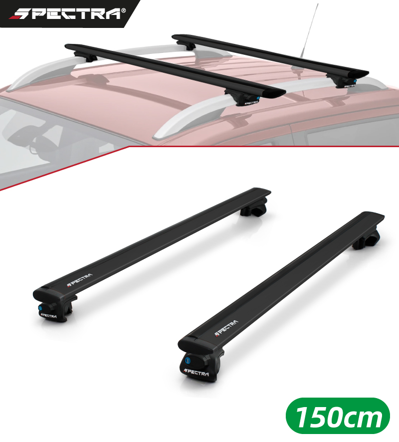 Racks ZRK-754-B-150-XXX completos estilo wingbar (150cm)